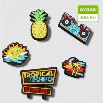 Crocs Tropical Techno Dj Zibbitz 5 Pack 10011562 TROPICAL TECHNO DJ 5 PACK