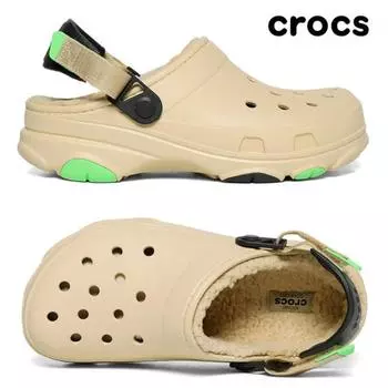 Crocs Unisex All Terrain Lined Clog Wool Indoor Shoe 207936 0hy Sesame/240