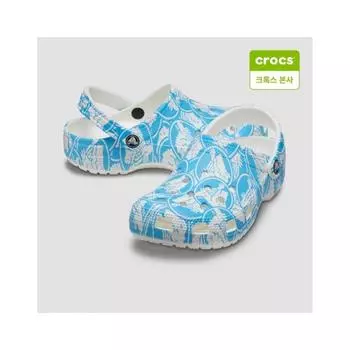 Crocs Unisex Classic Duke Print Clogs 210003 4ox 4OX valentine blue/M7W9
