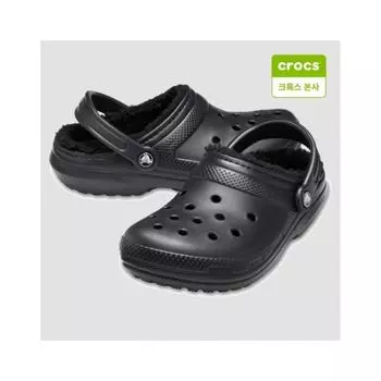 Crocs Unisex Classic Lined Clogs Black 203591 060 black/M5W7