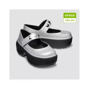 Crocs Unisex Stomp Metallic Mary Jane 210437 040 040 silver/M5W7