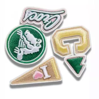 Crocs Varsity Patch Gbitz Set Of 5 10013265 FREE