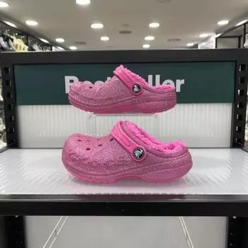 Crocs Vaya Lined Glitter Kids 207656 6qq розовый pink/130