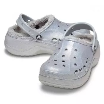 Crocs Vaya Platform Lined Glitter Clog 210451 0es W5(220mm)