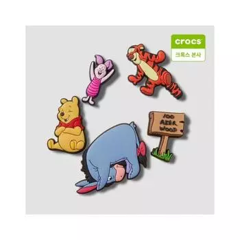 Crocs Набор из 5 подвесок «Винни-Пух» Gibbitz 10011268 onefree