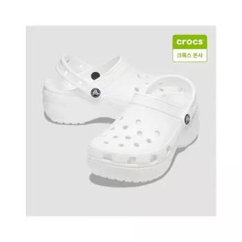 Crocs Women Classic Platform Clog White 206750 100 white/W6