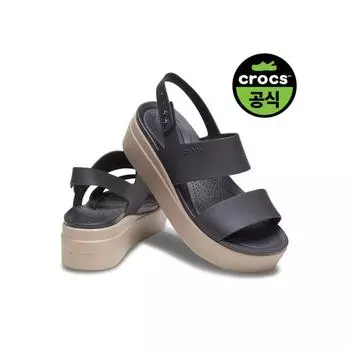 CrocS Women S Brooklyn Low Wedge Bkm BLACKMushroom Z07H W7 240