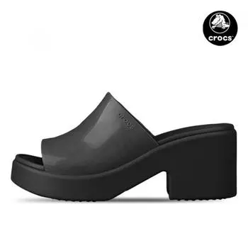 CrocS Women S Brooklyn Shine Wedge Heel Chunky Heel Slipper SandalS Black 209709 001 209709001/M6/W8250