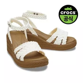 CrocS Women S Brooklyn Woven Ankle Strap Wdg Cha 24SwSd209994 CHALK Z0WV/W6 230