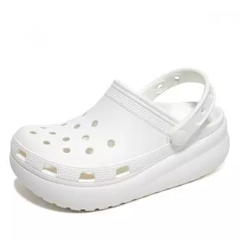 CrocS Women S claSSic Cutie Platform Clog Slipper SandalS White 207708 100 207708100/240mm(J5)