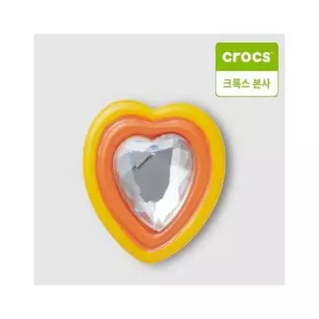 Crocs Yellow Orange Heart Gem Zibbitz 10011103 shuffle/one sizefree