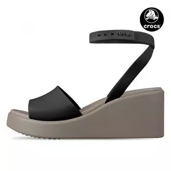 Crocs Женские босоножки Brooklyn на танкетке с ремешком на щиколотке, черные 209406 07h 20940607H/M5/W7240