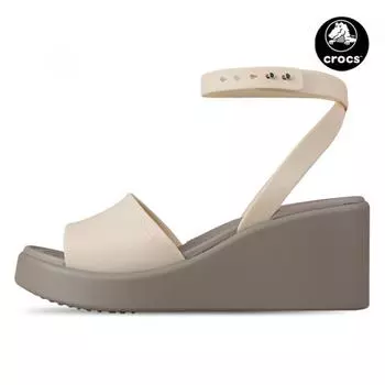 Crocs Женские босоножки Brooklyn с ремешком на щиколотке и танкеткой Shitake 209406 2dS 2094062DS/M5/W7240