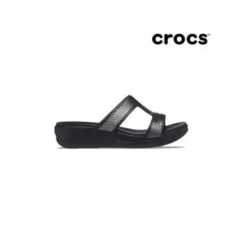 Crocs женские Monterey металлик танкетка черный 207144 001 W5 220