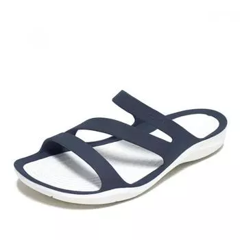 Crocs Женские сандалии Swiftwater, тапочки, темно-синие, белые 203998 462 203998462/220mm(W5)