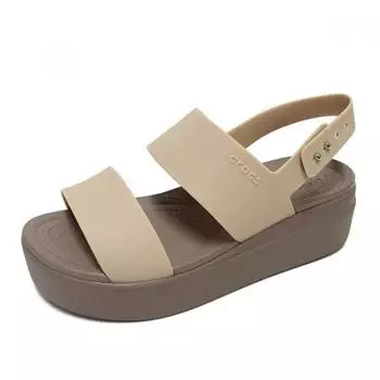 Crocs Женские сандалии-тапочки Brooklyn Metallic Low Wedge Heel S 207641 99p 20764199P:250mm(W8)