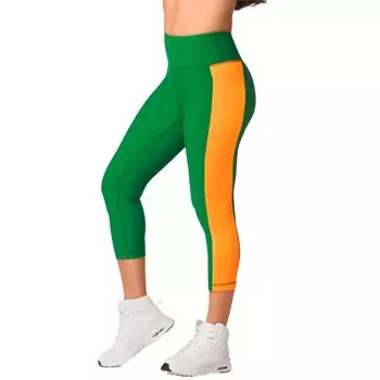 Cropped leggings spats high waist Z1B000205 XS size Green [zumba wear] [Zumba wear] зелёный