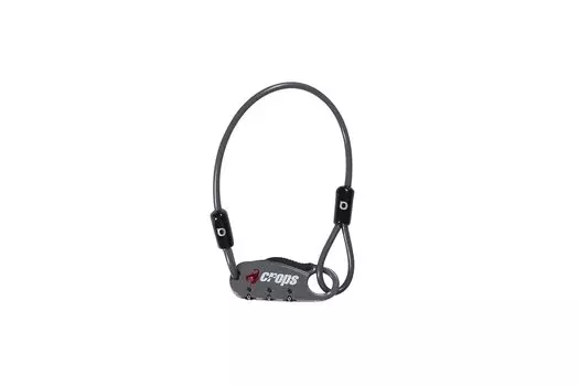 CROPS Bike Lock Helmet Lock UNI Q 3 Digit Dial (Unique) CP-SPD07SHT (Gray, 30mm)