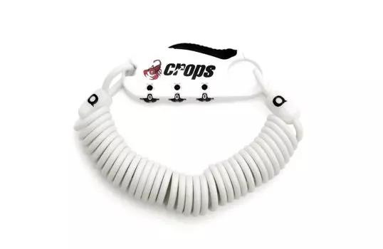 Crops Компактный тросовый замок Q3 3 мм x 1800 мм, 3-значный кодовый замок, CP-SPD08-02 (белый) белый