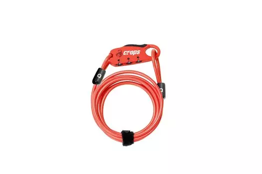 Crops Long Cable Lock 4mm x 1800mm 3 Digit Dial CP-SPD07 (Red)