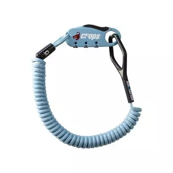 Crops Shape Memory Coil Cable Bicycle Lock 2mm Double x 1800mm 3 Digit Dial Q-BIRO CP-SPD04-BR-31 (Indigo Blue)