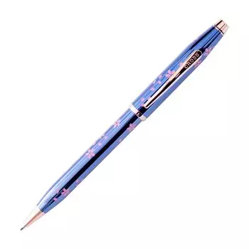 CROSS Ballpoint Pen Sakura Collection Century II YOZAKURA Translucent Cobalt Blue Limited Regular Imported Product Oil-based AT0082-163