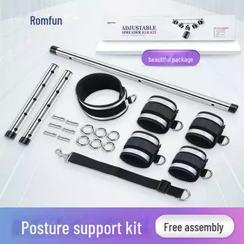 Трансграничная БДСМ стойка для бондажа: Комплект фиксаторов нижней части тела с открытыми ногами для SM-тренировок и развлечений.