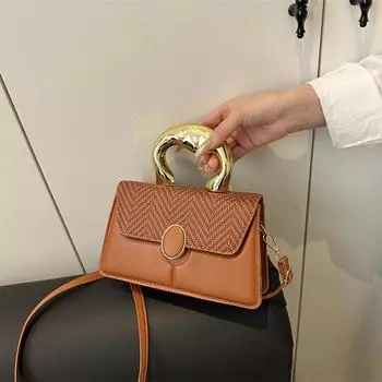 Cross-border high-end bag women s 2025 new versatile style light luxury exquisite color matching single shoulder crossbody small square bag чёрный