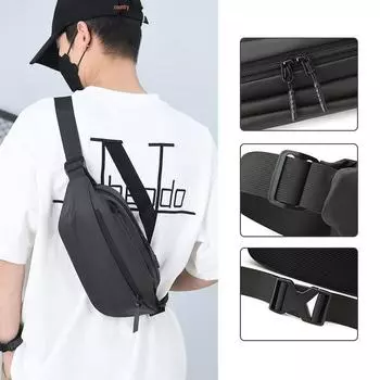 Cross-Border Мужская многофункциональная сумка для бега на пояс и грудь 25cm x 6cm x 14cm