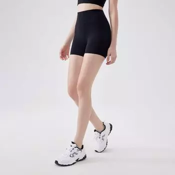Cross-Border Nude Feel Three Points High Elastic Tight Bum Lift Shorts Women s Yoga Workout Clothes Belly Contracting Exercise Running Training Pants Black XL