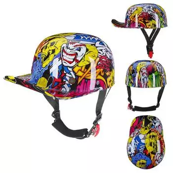 Cross Border Retro Gang DS Персонализированная кепка-утконос Бейсбольная кепка Четырехсезонная велосипедная мужская и женская велосипедная кепка Harley Электрический самокат Шлем XL кислотные зеленого