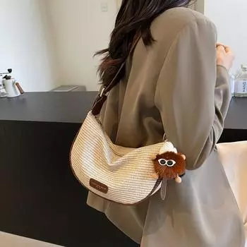 Cross Border Retro Underarm Small Bag for Women, New Texture Fashion Dumpling Bag, Versatile and Niche Design, Diagonal Cross Bag only bag