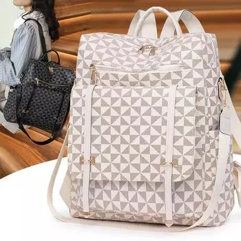 Cross Border ретро женский рюкзак новый высококачественный PU мягкая кожа двойного назначения сумка через плечо большой вместимости рюкзак для поездок на работу для женщин