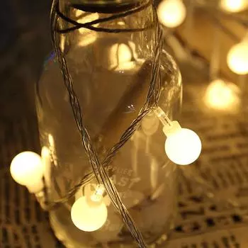 Cross-BorderLEDОсвещающая цепочка Цветной фонарь Мигающий геноптика Aura EssenceInsround Бусины Рождественские праздники Декоративные огни Свадебная звезда Warm Light