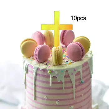 Cross Cake Topper - Elegant Wedding Decor золотой