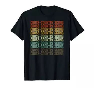 Cross Country Ski Sports Retro T-Shirt