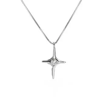 Cross Necklace Star With The Same Cold Wind Versatile Collarbone Chain Women S Trend Necklace Men S Niche Design Sense