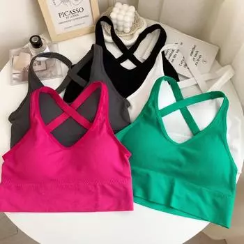 Cross Sexy без бретелек Spice Girl с дизайнерским чувством нишевого французского внешнего вида для ношения летом с коротким топом и небольшим бретелькой через шею One size