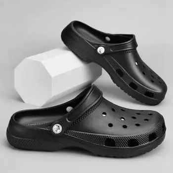 Cross The Same Hole Shoes Мужские и женские парные тапочки большого размера с сумкой на голову Модные универсальные уличные пляжные тапочки Eva Cool 36 белый