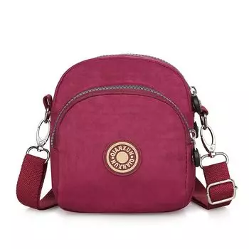Crossbody All-Matching Mother s Middle-Aged and Elderly Ladies Phone Bag Rosa Red