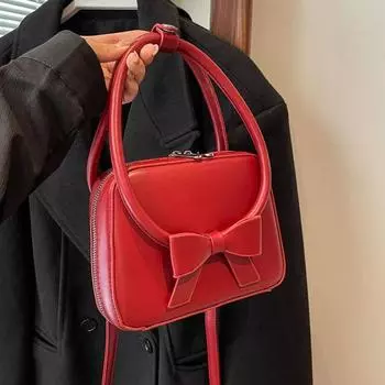 Сумка через плечо для женщин с внутренним отделением, высококачественная однотонная молния из искусственной кожи