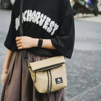 Crossbody Bag Lightweight Small Bag Neutral Wind Shoulder Bag Mobile Phone Outdoor Waterproof Small Satchel белый