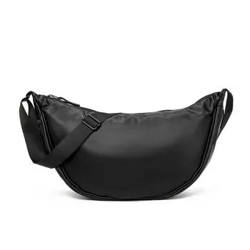 Crossbody Bag PU Leather Hobo Sling Crescent Bag Adjustable Strap Casual Handbag for Women Work Shopping Travel чёрный