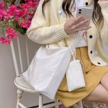 Crossbody Bag Spring Energetic Girl Simple Casual Soft Shoulder Bag Large Capacity Women s Bag One-shoulder Tote Bag