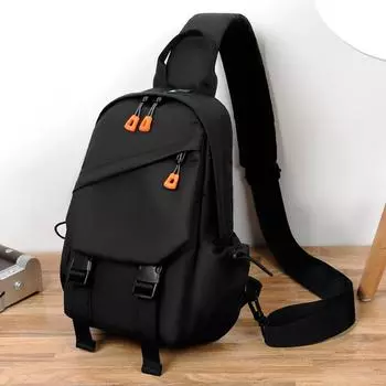 Crossbody Bag, Trendy Multi-functional Waterproof Chest Bag, PU Men s Bag, Casual Large-capacity Single-shoulder Riding Bag