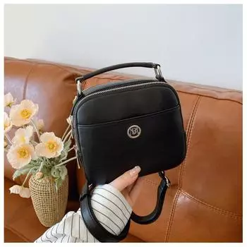 Crossbody bag women s bag new summer niche one-shoulder portable small square bag multi-functional backpack чёрный