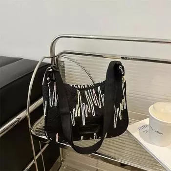 Сумка через плечо женская повседневная модная женская сумка-тоут дизайнерский кошелек и сумочка one size чёрный