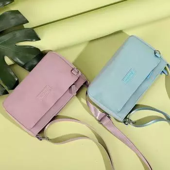 Сумка через плечо женская многослойная сумка через плечо легкая сумка для мобильного телефона исходящая сумка для монет бежевый