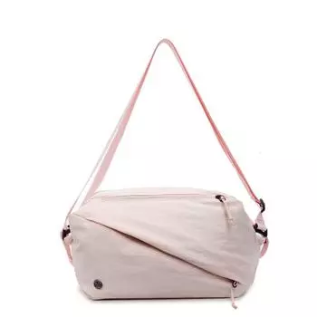 Crossbody Bag Women s Shoulder Bag Sports Multifunctional Chest Bag Lightweight Solid Color Backpack розовый