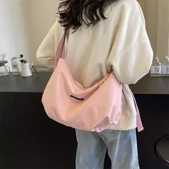 Сумка через плечо из холста для женщин 2024 года, новая дорожная сумка, большая вместительная фактурная сумка для путешествий, занятий, поездок на работу, женская сумка